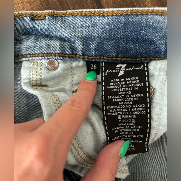 7 For All Mankind Mid-Rise Light Wash Skinny Jeans | Size 26 - Picture 2 of 9
